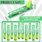 Kigeli 30 Pcs Spirit Clips Cheer Pins Cheerleader Gifts Clothes Pins for Backpacks Competition Glittered for Team Cheer Gifts Stuff Supplies Party Favors Accessories Bulk(Green,Duck)