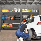 67" W Garage Shelving 4000BS Garage Shelving Heavy Duty Storage Shelves, 3 Tier Metal Shelves, Adjustable Industrial Shelf for Warehouse, Basement, Pantry 63.0" H x 67" W x 19.7" D