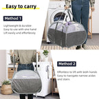 Collapsible Laundry Basket, 90L Foldable Pop-up Laundry Hamper with Reinforced Handles, Tear Proof Mesh Dirty Clothes Hamper for Laundry (Gray, 2PCS)