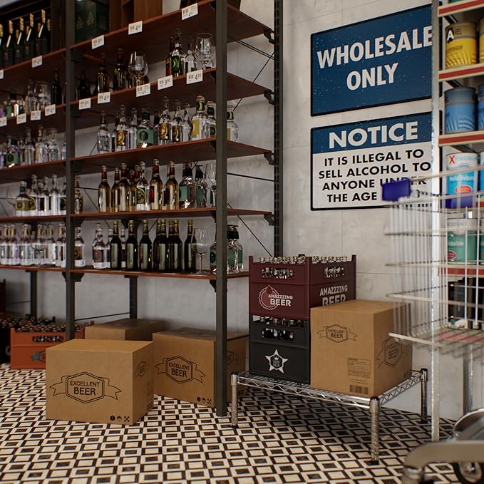 21" Deep x 24" Wide x 8" Height Wire Shelving Kit | 1-Tier | NSF Commercial Storage Rack Unit