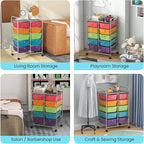 Giantex 10 Drawers Rolling Cart, Classroom Organizers, Storage Cart with Wheels, for Teacher Office Home School Supplies Tool Craft Art Paper