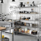 18" Deep x 54" Wide x 74" Height Wire Shelving Kit | 5-Tier | NSF Commercial Storage Rack Unit