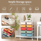 RELAX4LIFE Rolling Storage Cart with 10 Drawers - Craft Storage Cart with Lockable Wheels,Utility Cart, Art Cart Organizer for Crafting Storage, Studio, Office, Home, School Rolling Drawer Cart