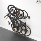 StoreYourBoard SwivelStow Bike Rack Garage Storage Rack 4 Pack - 2 MTB & 2 Road & Gravel Bike Wall Mounts - Heavy Duty Bike Hanger - No-Lift Bike Rack Garage Storage Rack - Holds 70 lb Capacity