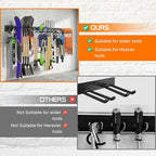 "64 Garage Tool Organizer Wall Mount - Heavy Duty 750lbs Metal Storage Rack, Easy Install Adjustable Hooks for Garden Tools Brooms