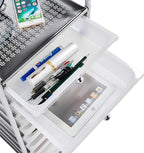 Yaheetech 10 Drawer Cart Rolling Plastic Storage Cart and Organizer Multipurpose Mobile Rolling Utility Storage Organizer for Home Office School and Workshop, White