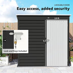 Outsunny 6' x 4' Outdoor Storage Shed, Easy to Assemble, Metal Garden Tool Shed with Lockable Door and Gloves for Backyard Garden Patio Lawn, Dark Gray