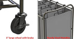 Simple Houseware 4-Bag Heavy Duty Laundry Sorter Rolling Cart, Dark Grey