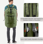 BeeGreen Moss Green Laundry Backpack Bag w Adjustable Shoulder Straps String Closure College Dorm Room Essentials Sturdy Laundry Hamper Portable w Handle XLarge Ripstop for Traveling
