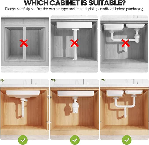 1 Pack Expandable Under Sink Organizers And Storage With Upgrade Ball-Bearing Slide Tracks,2-Tier Pull Out Under Cabinet Organizer Height Adjustable,Slide Out Under Sink Drawers-Black(Patent Pending) | Expandable, Under Sink, Pull Out, Height Adjustable