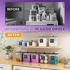 4 Pack Laundry Pods Container, Clear Laundry Room Organization Containers,Large Laundry Detergent Powder Storage Containers Black Wooden Lids & Labels, Acrylic Laundry Pods Holder for Scent Booster