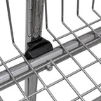 Household Essentials 6028-1 Rolling Laundry Cart with Hanging Bar - Chrome Finish, STORAGE, Metallic