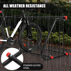 Commercial Grid Bike Rack for 10 Bikes - Heavy Duty Metal Bike Stand Floor, 66.1 LBS Q235 Steel Outdoor Bicycle Parking Rack for Garage, Retail, School, Backyard, Bike Shop (Single Side)
