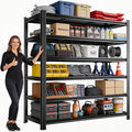 Adjustable 6-Tier Garage Shelving, Heavy Duty Steel Storage Rack, High Load Capacity, Ideal for Garage, Warehouse, or Home Organization (6-Tier 78" H x 40" W x 18" D)