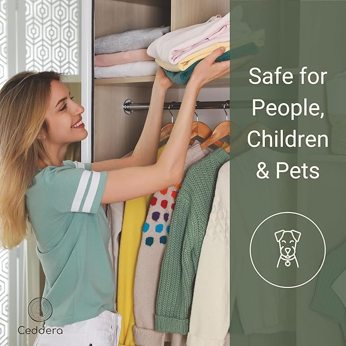 Cedar Hang Ups 14 Pack | Natural Cedar Blocks for Clothes Storage | Eco Friendly Cedarwood for Closets | Moth Ball Alternative