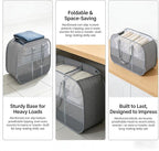 ６Pack collapsible laundry baskets with handles, Laundry Basket Collapsible,Pop Up Mesh Laundry Hamper with Compartments, Foldable Small Laundry Bin Bag (Gray)