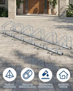 Freestanding Bike Floor Stand, Heavy Duty Bicycle Parking Rack for Garage Home Indoor Outdoor, Bike Storage Organizer Fits 22-28 Inch Wheels & 2.2 Inch Tire Width
