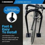 Sandbaggy In Ground Bike Rack | U Shaped, Commercial, Outdoor, 1 Loop, Steel | Black, 14.5" x 34" (2)