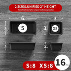 16 PCS Small Parts Tool Box Organizer Trays, tool box trays organizer for Toolbox Organization, Parts Trays and Screw Organizer Box for Tool Chest, Garage Drawers and Workbench