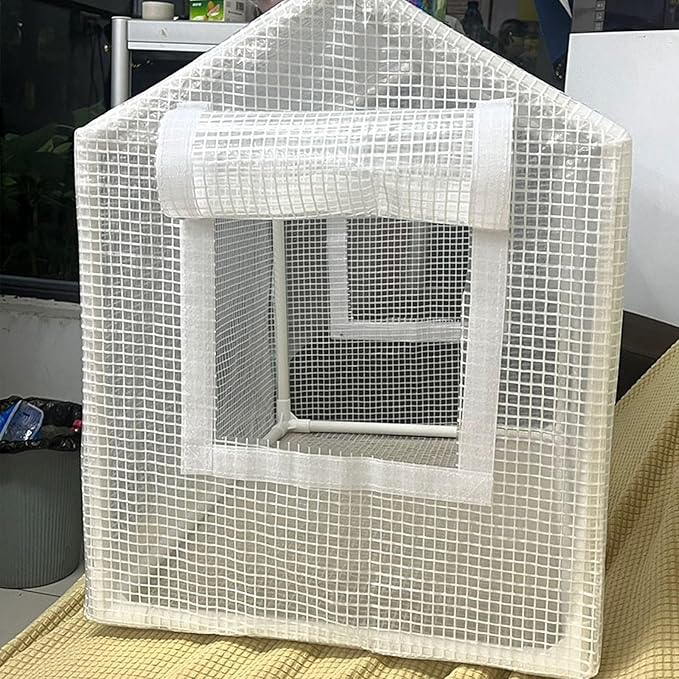 Hexagonal PVC Plant Shelter with Insulated Panels for Winter Gardening Indoor Outdoor Easy Setup & Storage Balcony Gardening Hothouse