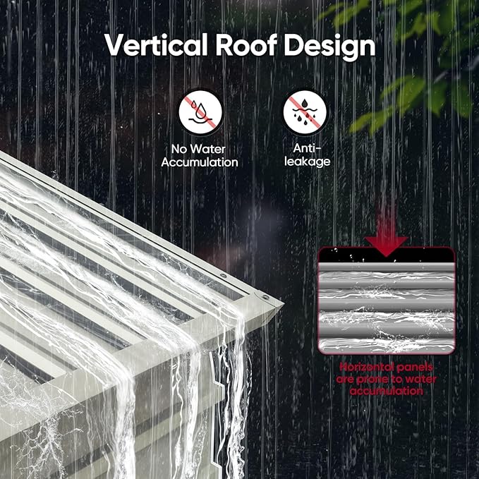 Quictent Heavy Duty 10x16 FT Vertical Roof Metal Carport, Pre-Drilled All Weather Storage Car Shelter for Tractor, Vehicles & Farm Equipment