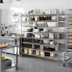 24" Deep x 72" Wide x 74" Height Wire Shelving Kit | 8-Tier | NSF Commercial Storage Rack Unit