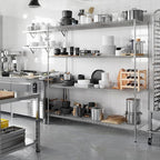 24" Deep x 72" Wide x 74" Height Wire Shelving Kit | 4-Tier | NSF Commercial Storage Rack Unit