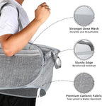 100L Collapsible Laundry Baskets, Tear Proof Pop Up Laundry Hamper with Dual Handles, Large Foldable Laundry Basket, Easy to Carry Laundry Hamper for Home, Laundry Room, Bedroom, Dorm, Travel Grey