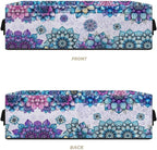 Storage Baskets for Organizing Toilet Paper Storage Bin Fabric Organizers Utility Basket Shelve Baskets for Home Bathroom Closet Organization, Blue Violet Boho Flower