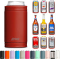 DUALIE 3 in 1 Insulated Can Cooler - 15+ Colors - Universal Size for 12 oz Cans, Slim Cans, and Bottles