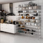 18" Deep x 72" Wide x 86" Height Wire Shelving Kit | 10-Tier | NSF Commercial Storage Rack Unit