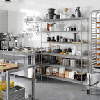 18" Deep x 54" Wide x 74" Height Wire Shelving Kit | 6-Tier | NSF Commercial Storage Rack Unit