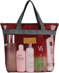 Mesh Shower Caddy Bag Portable Hanging Toiletry and Bath Organizer with Zipper for Travel, Gym, Camping, College Dorms, Beach