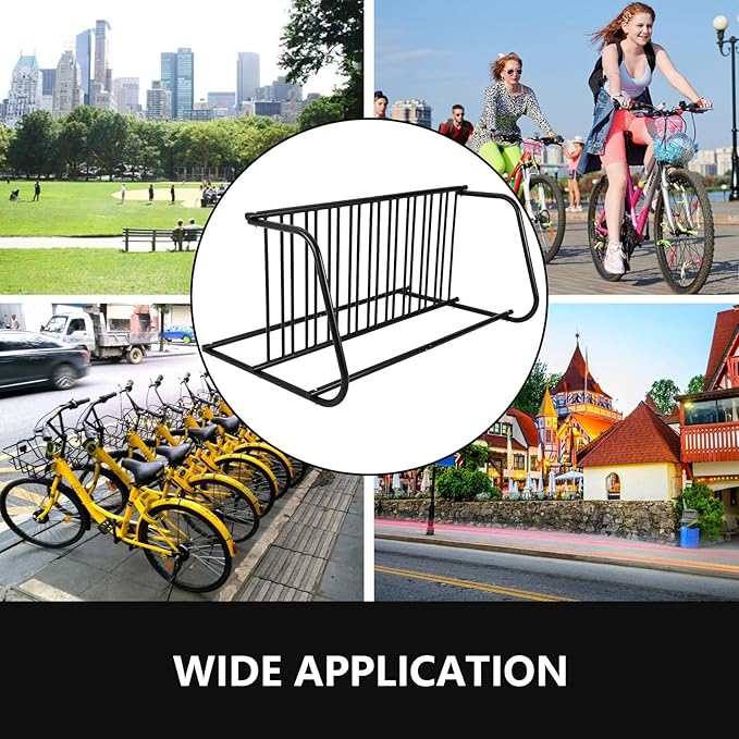 10 Bike Rack Stand, Commercial Grid Dual Sided Bike Rack Ground, Bicycle Storage Stand Floor Parking Stand for Garages, Stores, Schools & Universities, Powder-Coated Steel