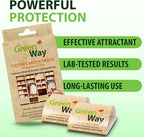 Greenway Clothing Moth Traps with Powerful Pheromone Lures for Effective, Odor-Free Closet Protection, Non-Toxic, Eco-Friendly & Long-Lasting Solution, 2 Packs (Includes 4 Traps & 4 Lures)
