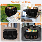 2 Pack Collapsible Laundry Baskets with Lid, Foldable Laundry Basket with Handy Pockets, Pop Up Laundry Hamper with Dual Handles, 99L Sturdy Hampers for Clothes, Groceries, Supplies, Tools, Black