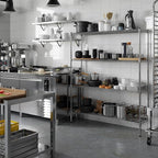 14" Deep x 54" Wide x 64" Height Wire Shelving Kit | 4-Tier | NSF Commercial Storage Rack Unit