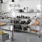 21" Deep x 60" Wide x 54" Height Wire Shelving Kit | 4-Tier | NSF Commercial Storage Rack Unit