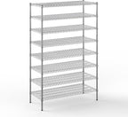 21" Deep x 48" Wide x 74" Height Wire Shelving Kit | 8-Tier | NSF Commercial Storage Rack Unit