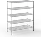21" Deep x 54" Wide x 64" Height Wire Shelving Kit | 5-Tier | NSF Commercial Storage Rack Unit