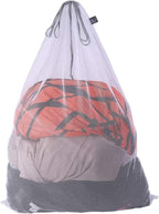 Kimmama XL Large Mesh Laundry, Heavy Duty Big Hole Coarse Mesh Bag with Drawstring Strap,24 x 36" White Travel Storage Bag for Clothes,Camping,Laundromat,Dorm,College,Carrying