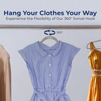 SereneLife 50 Pack Velvet Hangers - Non-Slip, 360° Swivel Hook - Ultra-Thin, Lightweight Velvet Hangers for Shirts, Sweaters, Hoodies, Kids Clothes & Dresses - Space-Saving