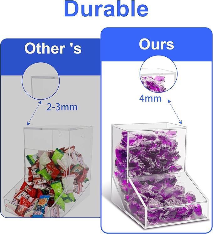 Laundry Pods Container with Spoon, Acrylic Candy Dispenser with 2 Lid, Dishwasher Pod Holder, Laundry Detergent Container, Laundry Organization for Laundry Room, kitchen, Office Used- Stand, 1pcs