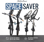 StoreYourBoard SwivelStow Bike Rack Garage Storage Rack 4 Pack - 2 MTB & 2 Road & Gravel Bike Wall Mounts - Heavy Duty Bike Hanger - No-Lift Bike Rack Garage Storage Rack - Holds 70 lb Capacity