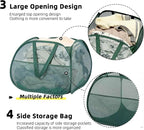 Collapsible Laundry Basket, 90L Foldable Pop Up Laundry Hamper with Handles, Mesh Dirty Clothes Hamper for Laundry, Bathroom, Kids Room, Dorm,Travel or Camping (Green, 2PCS)