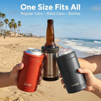 DUALIE 3 in 1 Insulated Can Cooler - 15+ Colors - Universal Size for 12 oz Cans, Slim Cans, and Bottles