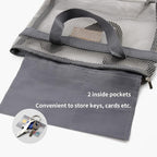 Mesh Shower Caddy Bag Portable Hanging Toiletry and Bath Organizer with Zipper for Travel, Gym, Camping, College Dorms, Beach