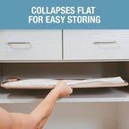 CleverMade Collapsible Laundry Basket LUXE 2 Pack – 60 L (16 Gal) Foldable Cotton Blend Clothes Hamper with Vegan Leather Accents, Reinforced Handles, Space Saving Laundry Bin Holds 55 lbs - Cream