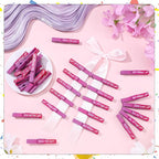 Kigeli 30 Pcs Spirit Clips Cheer Pins Cheerleader Gifts Clothes Pins for Backpacks Competition Glittered for Team Cheer Gifts Stuff Supplies Party Favors Accessories Bulk(Pink, Purple,Gradient)