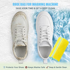 Shoe Washing Machine Bag, 2 PC Reusable XXL Shoes Laundry Bag for Washer & Dryer with Concealed Heavy-Duty Zipper to Protects Shoes & Machine, Cleaning Bag for Sneakers & Tennis Shoe(Yellow)